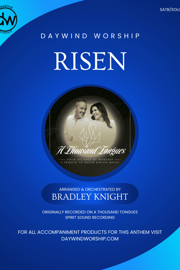 Choral anthem cover for "How Great Is Our God – An Easter Moment" – a powerful Easter worship arrangement written by Chris Tomlin, Jesse Reeves, and Ed Cash. Arranged by Mason Brown & Travis Cottrell and orchestrated by Mason Brown. Perfect for church choirs and worship teams. Available from Daywind Worship.
